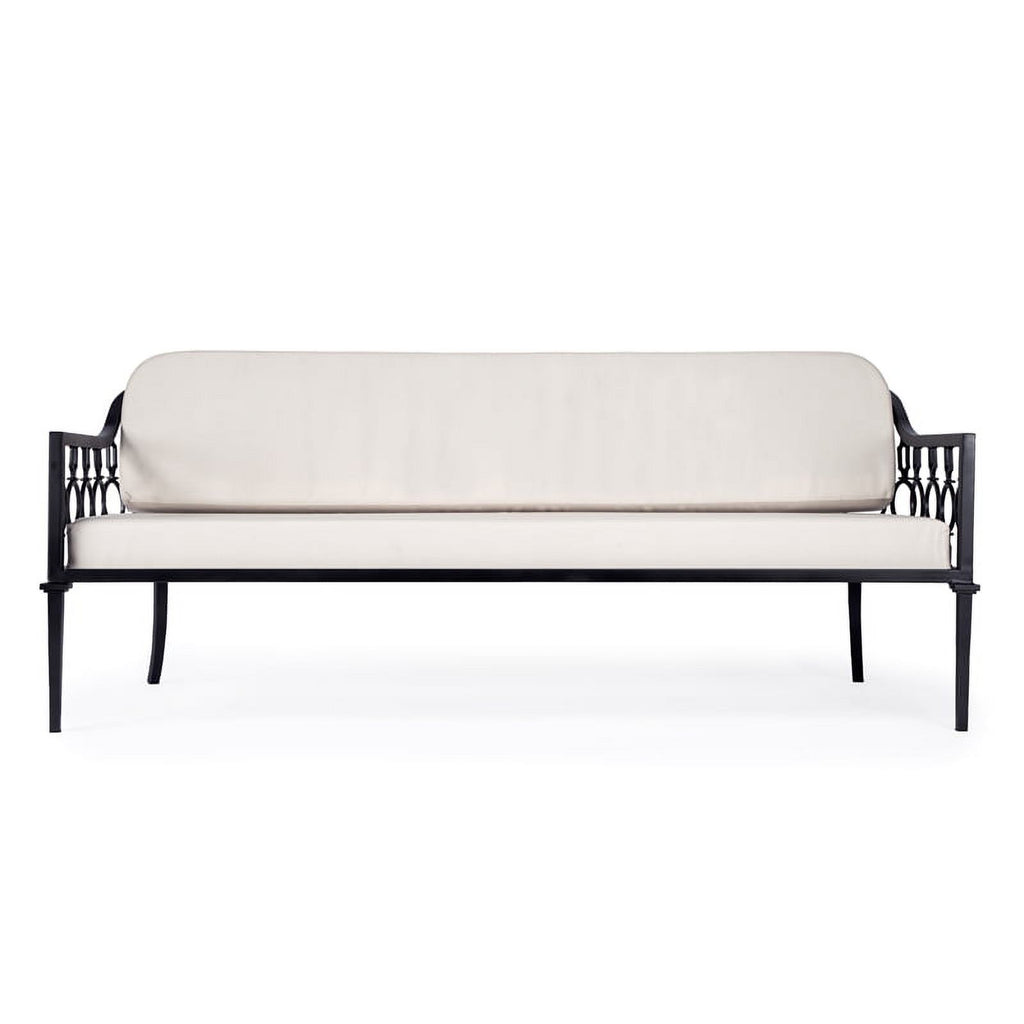 Black Iron Upholstered Outdoor Sofa H684513