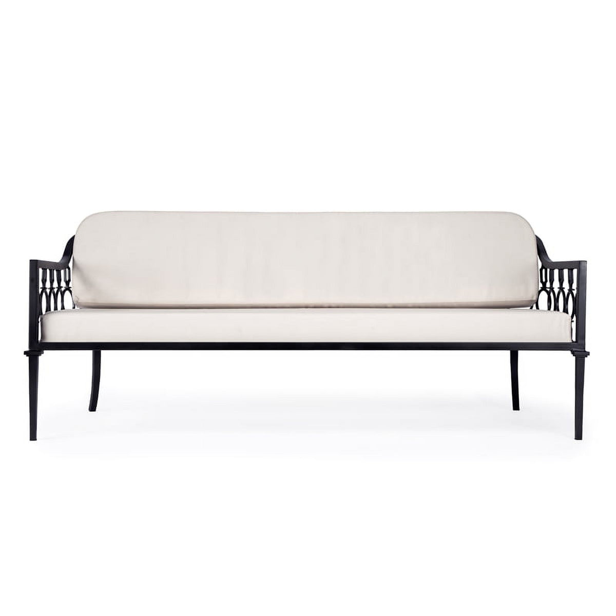 Black Iron Upholstered Outdoor Sofa H684513