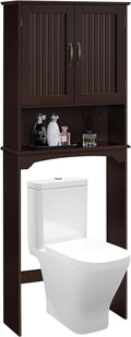 Over The Toilet Storage Cabinet Bathroom Organizer with Adjustable Shelf Y545192