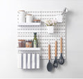 Pegboard Wall Organizer Kit 4 Boards 14 Piece Accessories 22x22 White Pack of 2 H515856