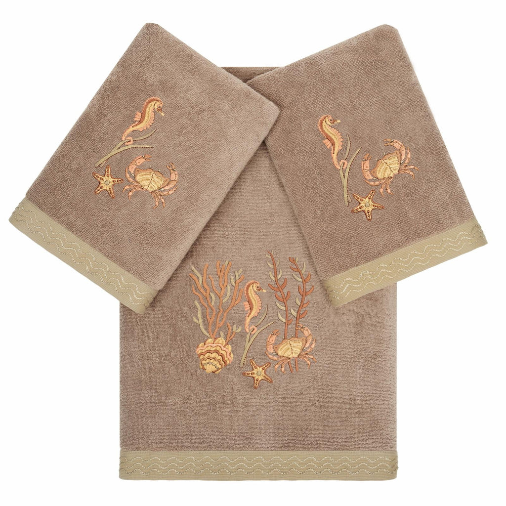 Turkish Cotton 3 Piece Embellished Towel Set O960352