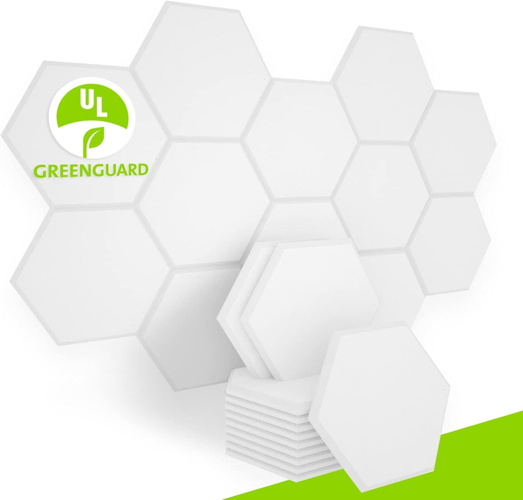 Hexagon Acoustic Panels 14 x 13 x 0.4 inches 12 Pack S1272