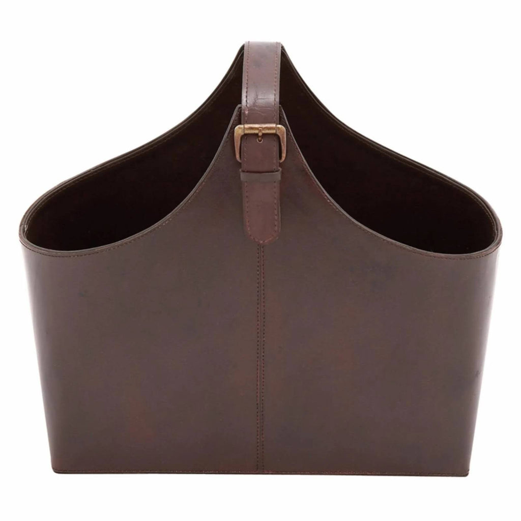 Brown Leather Magazine Holder N8173