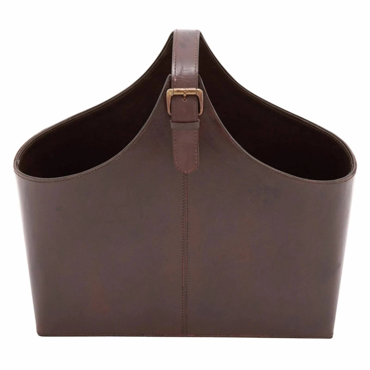 Brown Leather Magazine Holder N8173