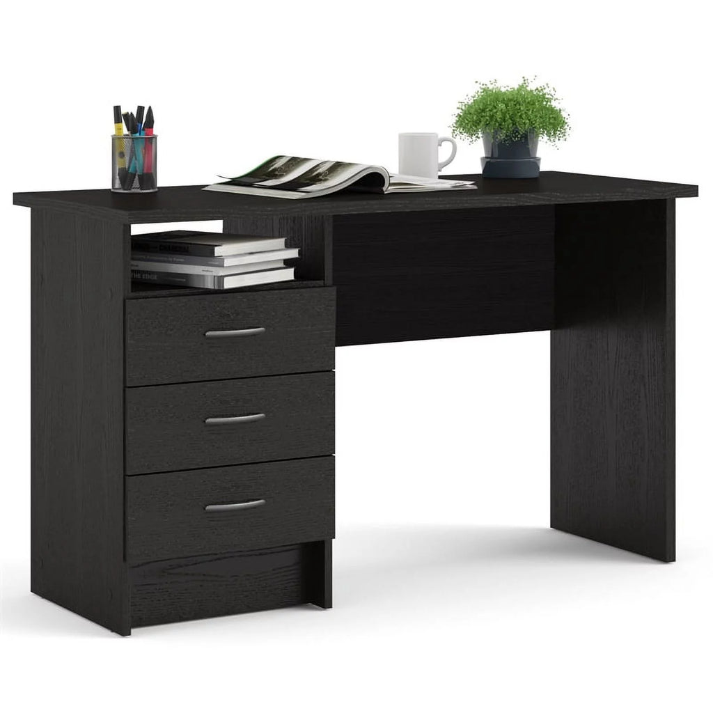 Black 3 Drawer Engineered Wood Desk Y924