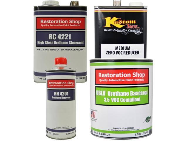 Buckskin Tan Low VOC Urethane Basecoat Clearcoat Car Auto Paint Complete Medium Gallon Kit B244828