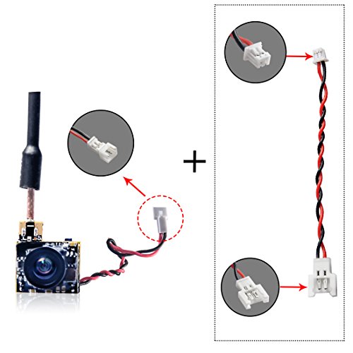 Micro AIO Camera with FPV Transmitter and Dipole Brass Antenna for FPV Quadcopter Drone J7247