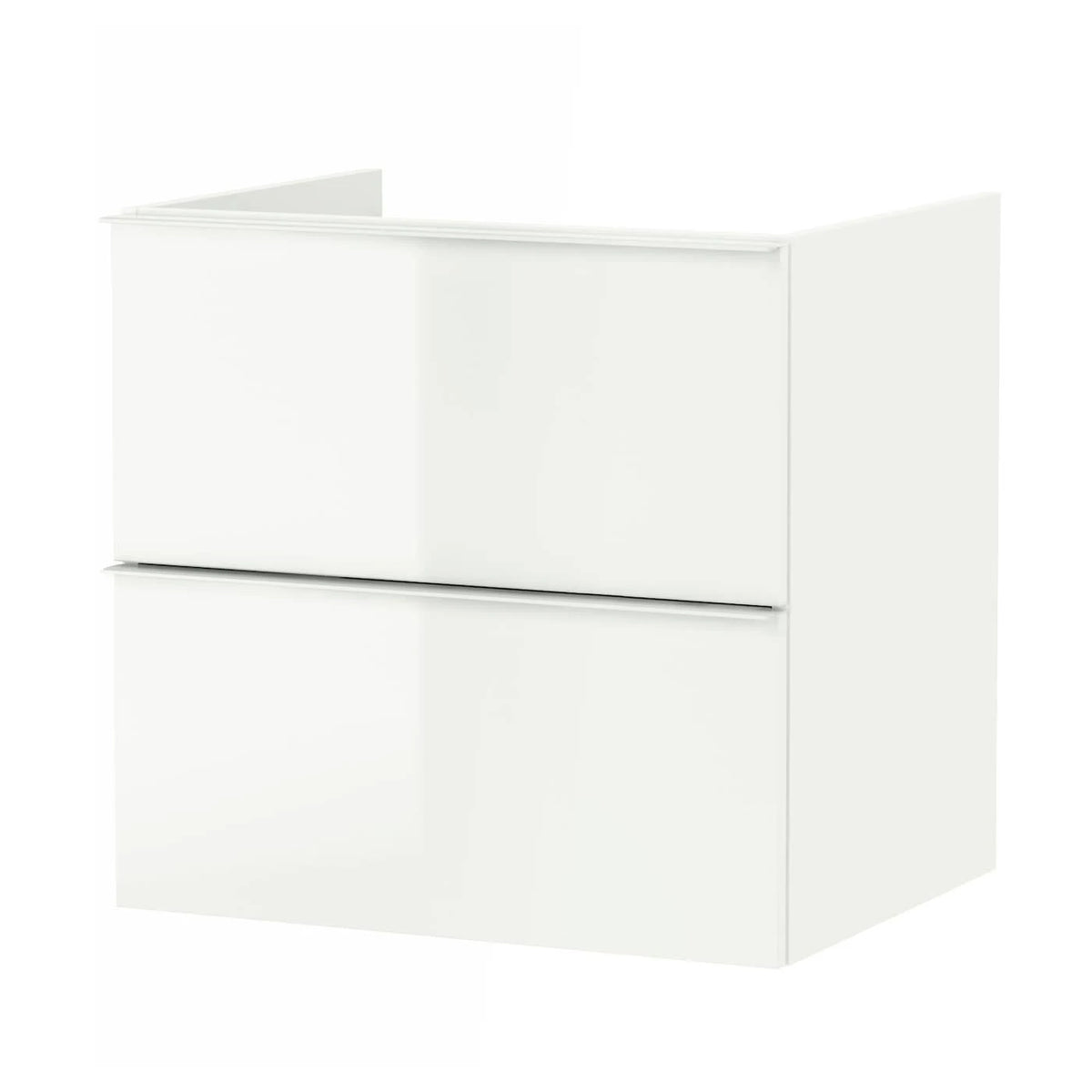 Sink Cabinet with 2 Drawers, High Gloss White W619757