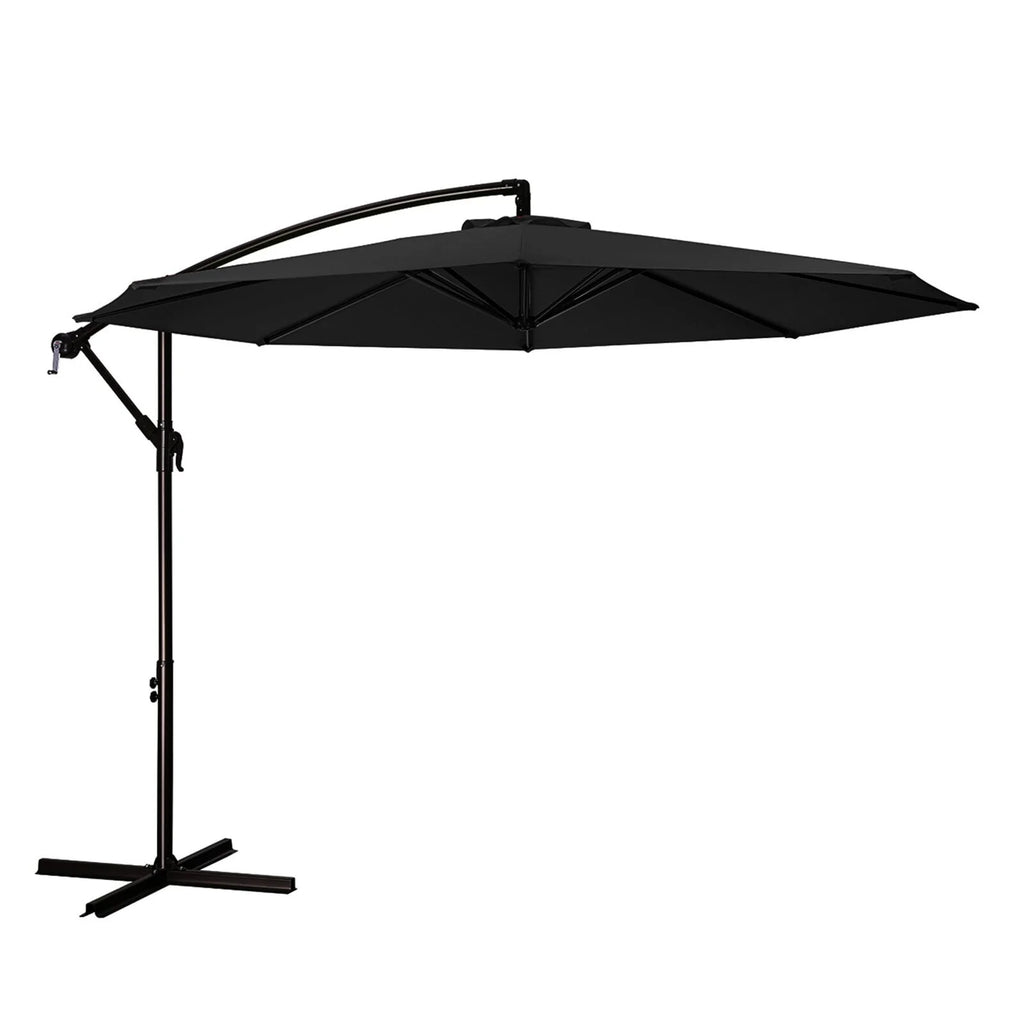 10ft Offset Hanging Cantilever Patio Umbrella Navy Blue Q347