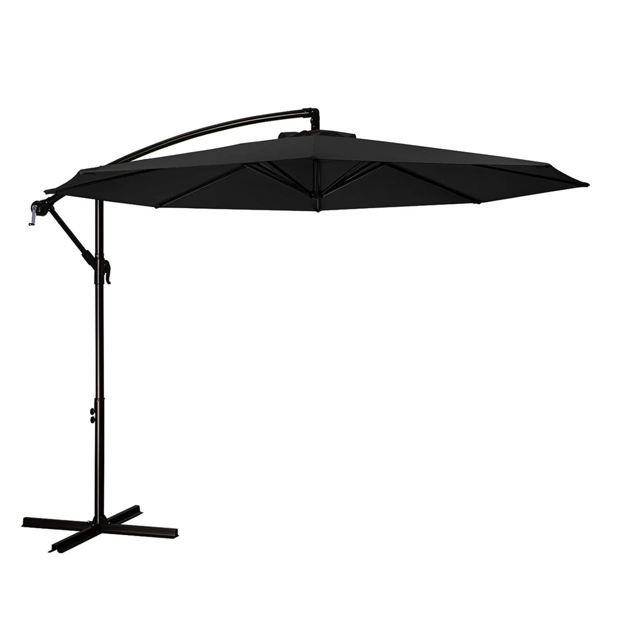10ft Offset Hanging Cantilever Patio Umbrella Navy Blue Q347