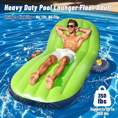 Inflatable Pool Lounger Float with Cup Holder K59383