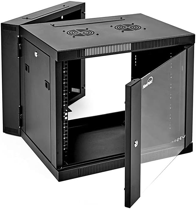 9U Wall-Mount Network Cabinet Enclosure with Glass Front Door H234516
