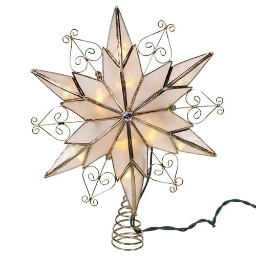 10-Light 6-Point Capiz Star Treetop Z2802