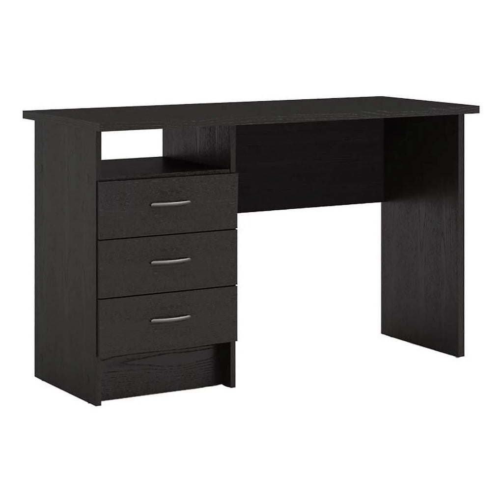 Black 3 Drawer Engineered Wood Desk Y924