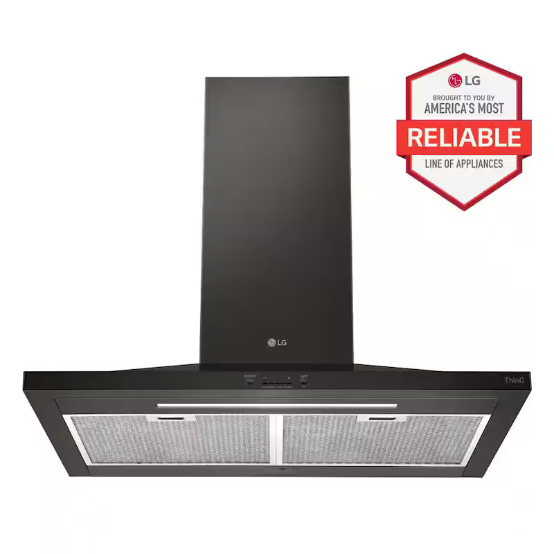 36 in. Smart Wall Mount Range Hood Black Stainless Steel Y3401