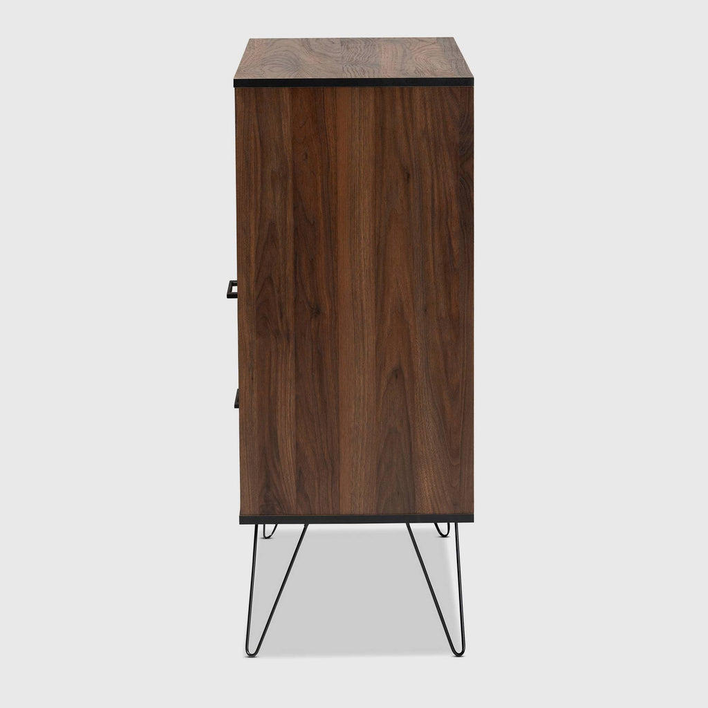 Walnut Brown 1-Drawer Wood Bookcase J810241