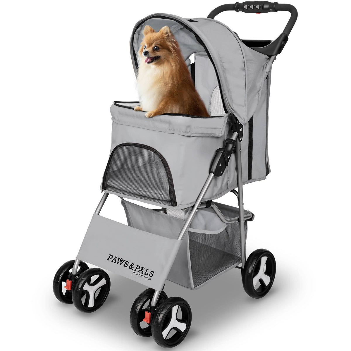 Gray 4 Wheeler Pet Stroller Y635241