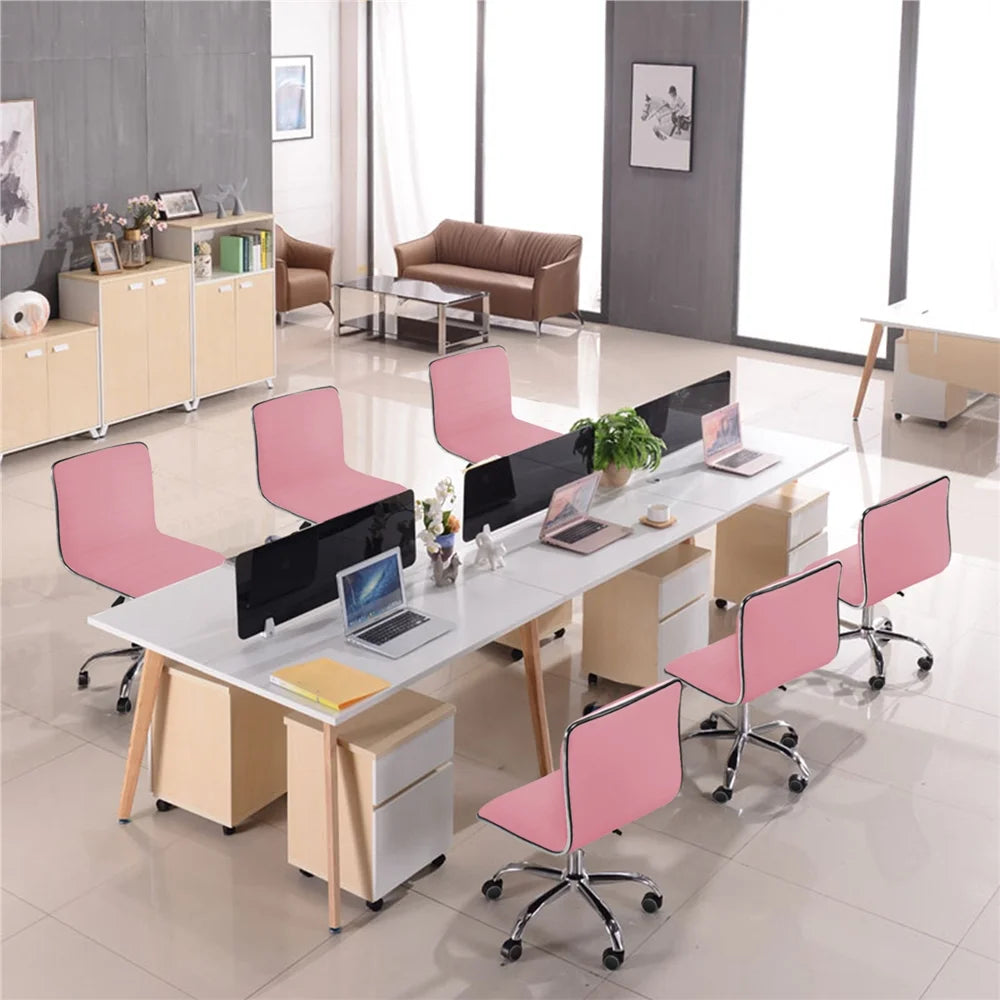 Pink Swivel Task Chair with Adjustable Height U4693
