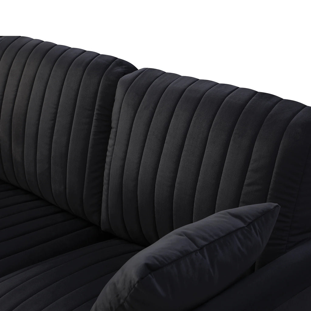 Black Velvet Loveseat I72389
