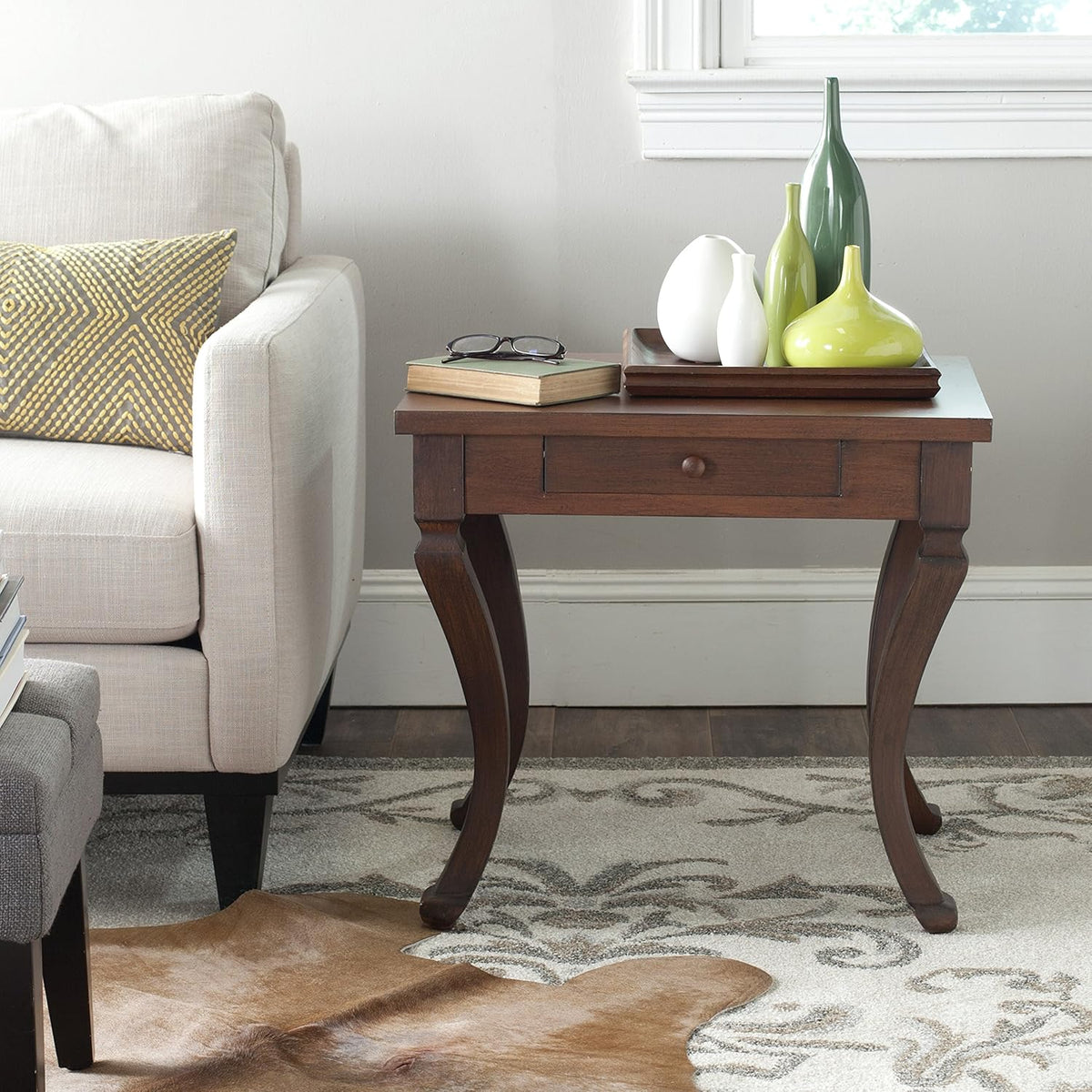 Brown One Drawer Storage Side Table G669345
