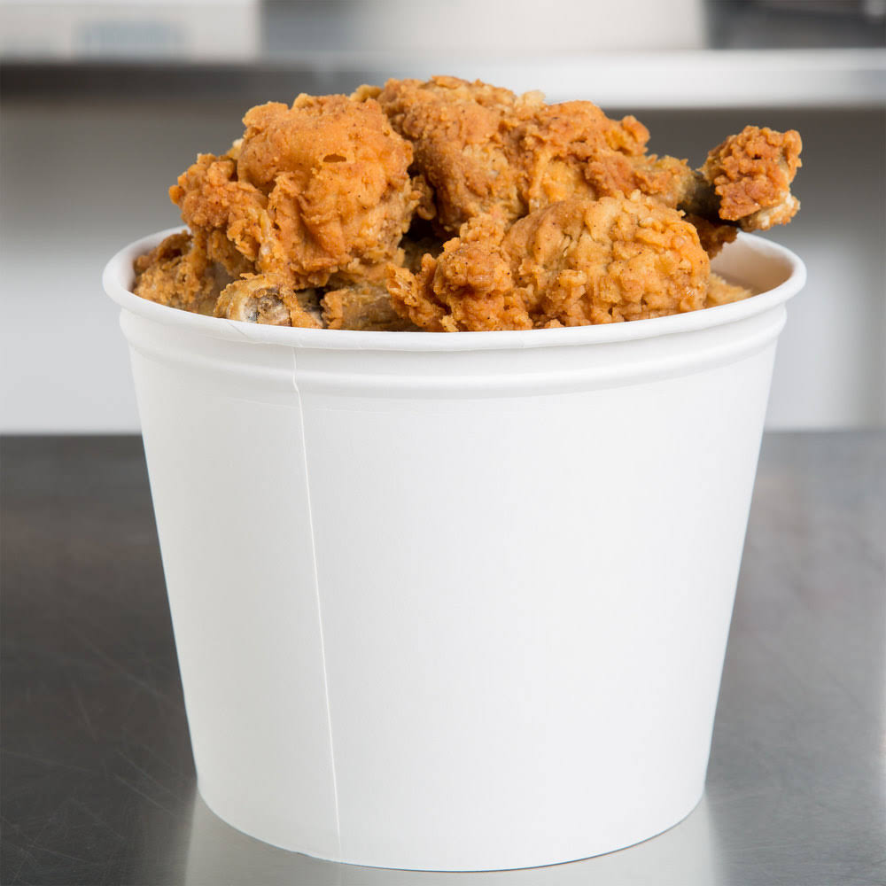 83 oz White Paper Bucket (Case of 100) X207