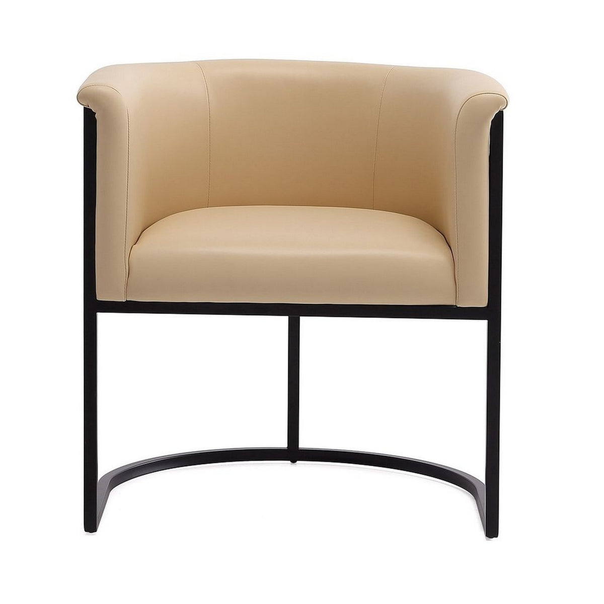 Tan and Black Faux Leather Dining Chair (Set of 2) F40326