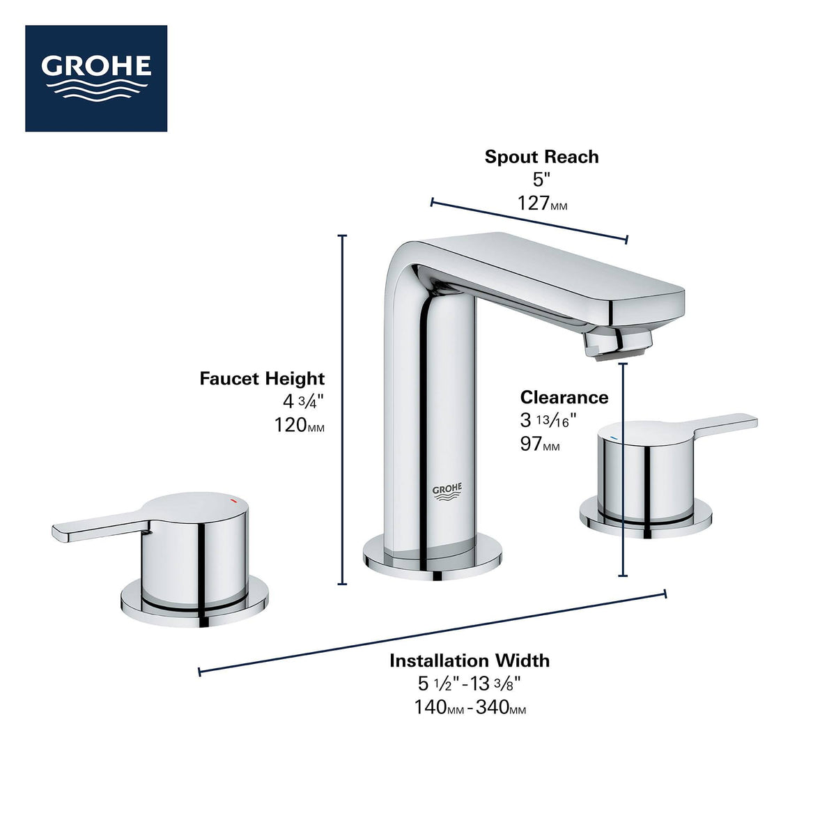 Chrome Bathroom Faucet V3213