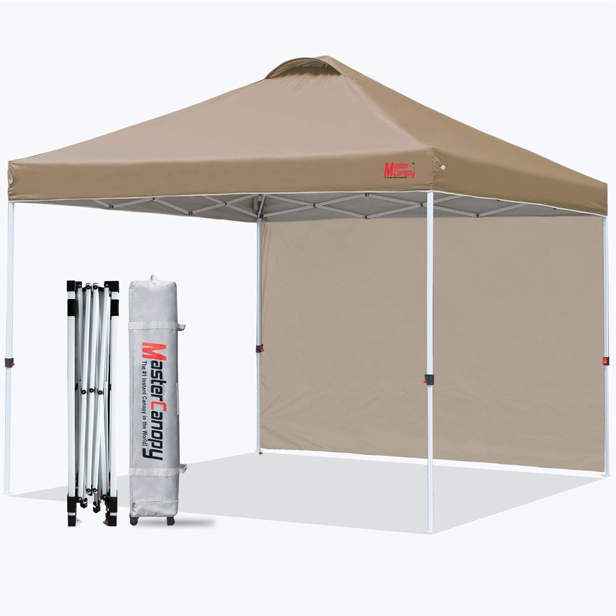 10'x10' Black Pop Up Canopy Tent with 1 Sidewall N831536