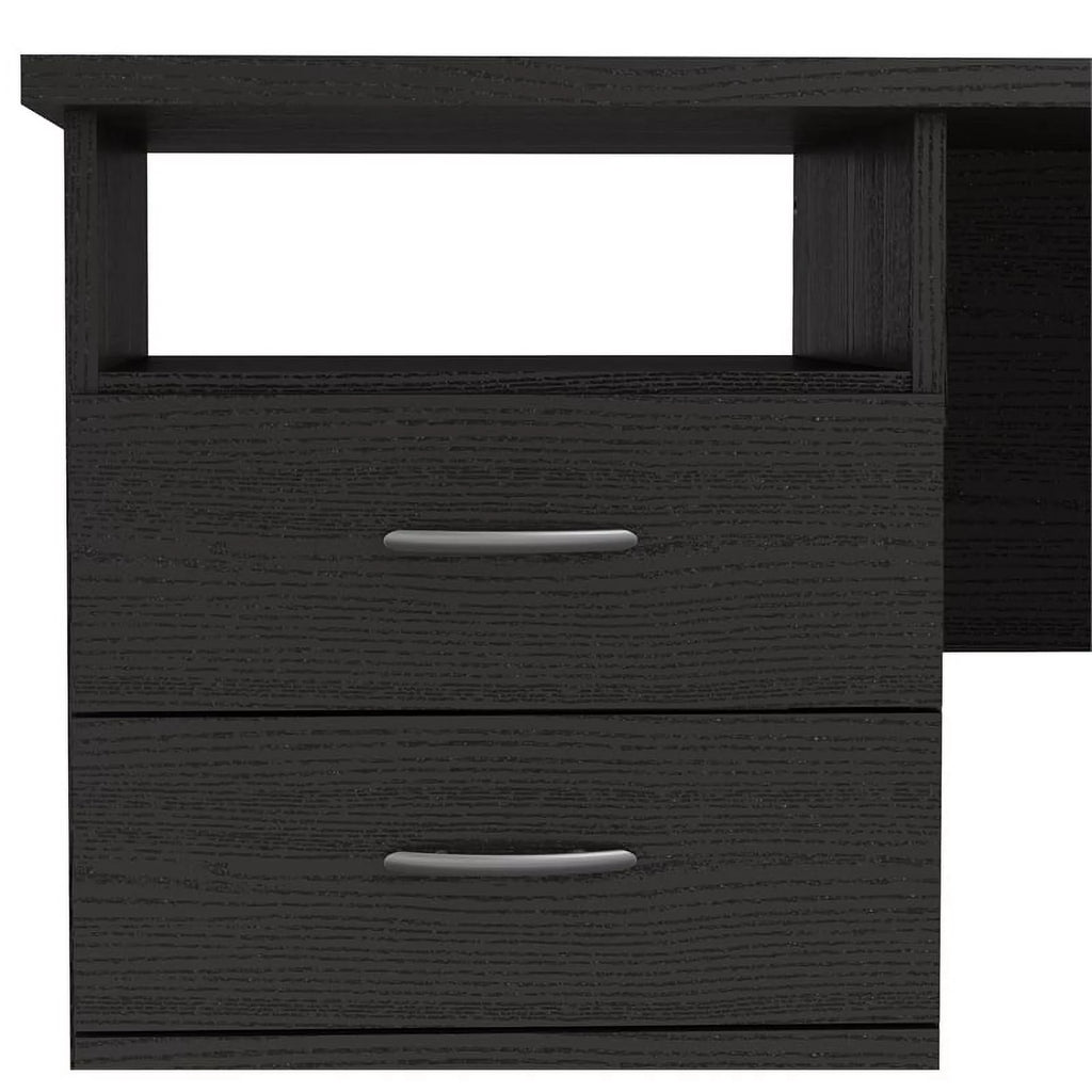 Black 3 Drawer Engineered Wood Desk Y924