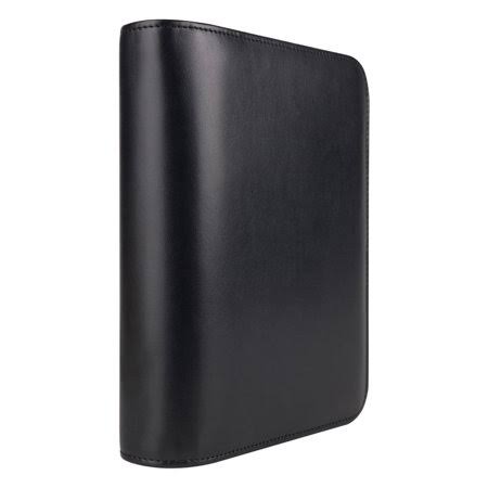 Simulated Leather Open Binder Black W723