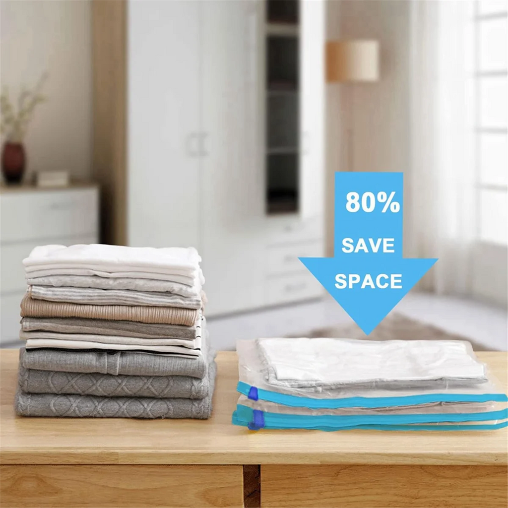 12 Pack Reusable Roll Up Compression Bags 35X50cm Medium Vacuum Storage Bags X729846