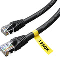 10 Pack Cat 6 Ethernet Cable 25 Feet Black W1673