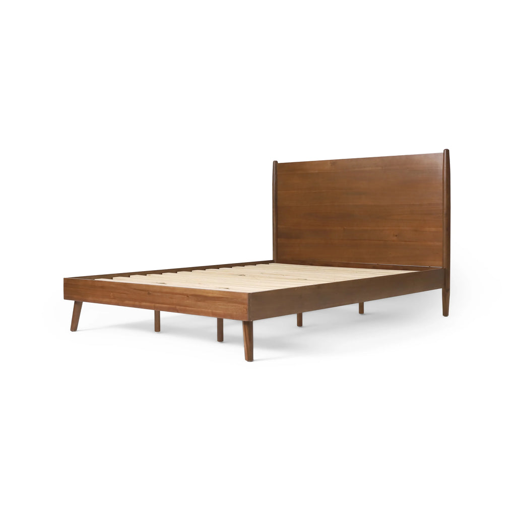 Mid Century Wood Bed V402