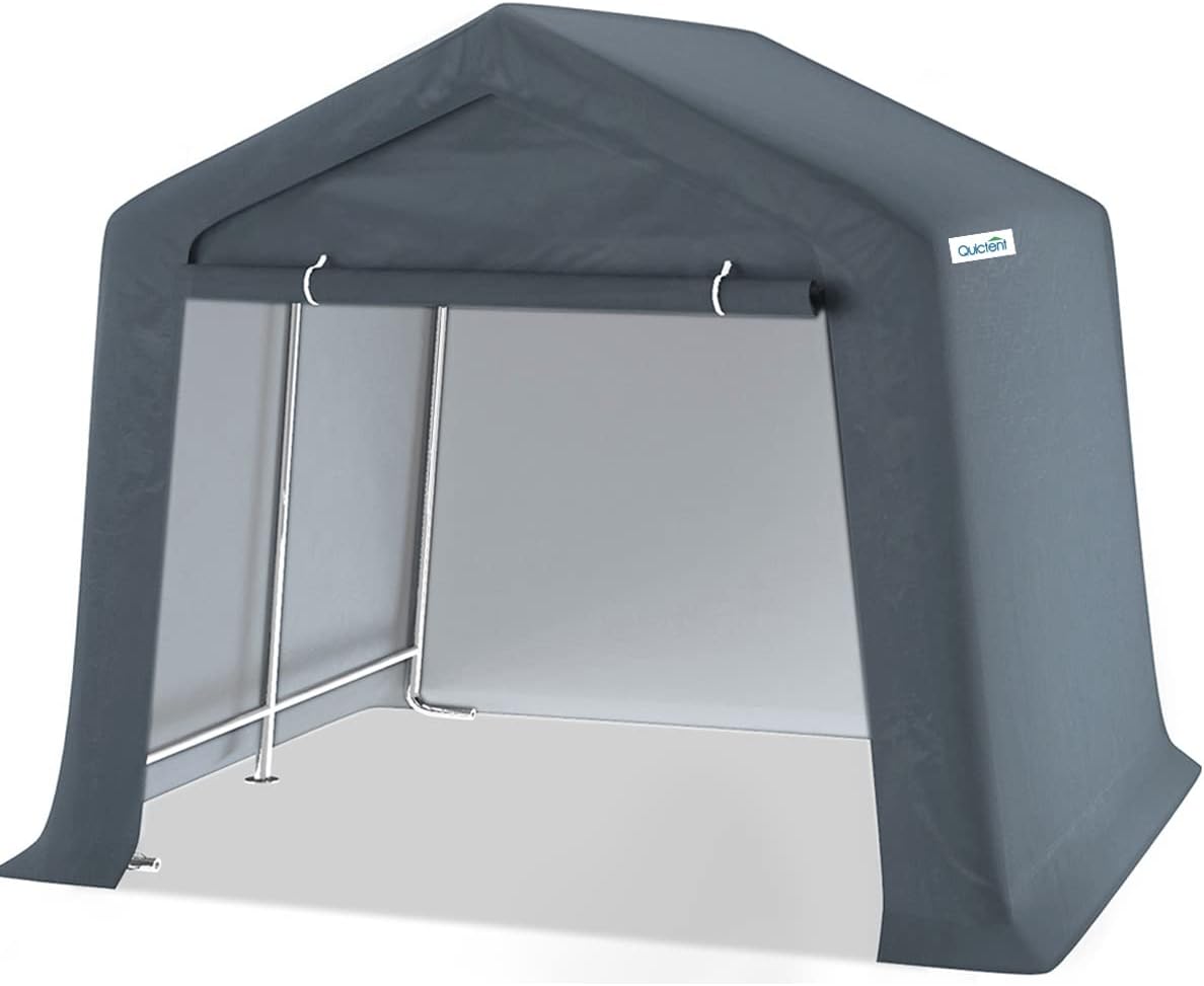 Heavy Duty 7 x 12ft Storage Shelter Carport Grey R1535
