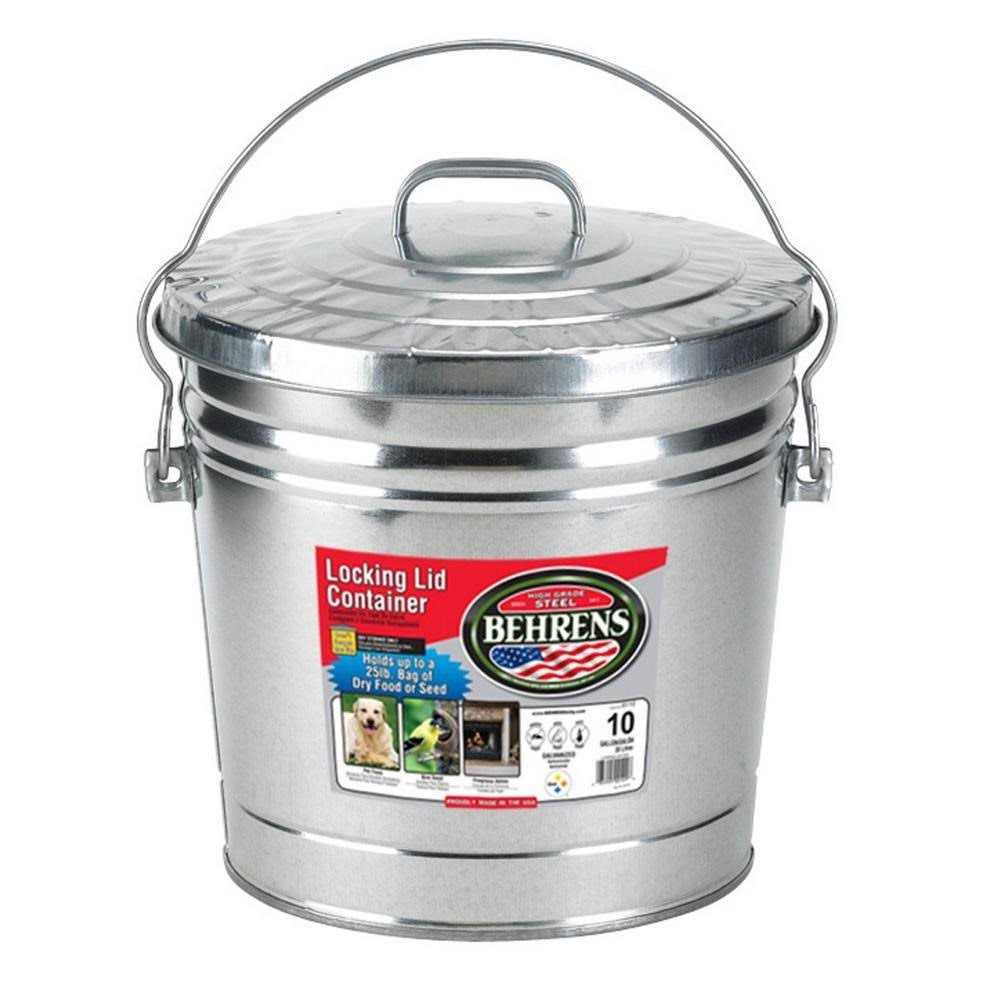 Galvanized Steel Locking Lid Can 10 Gallon Z7520
