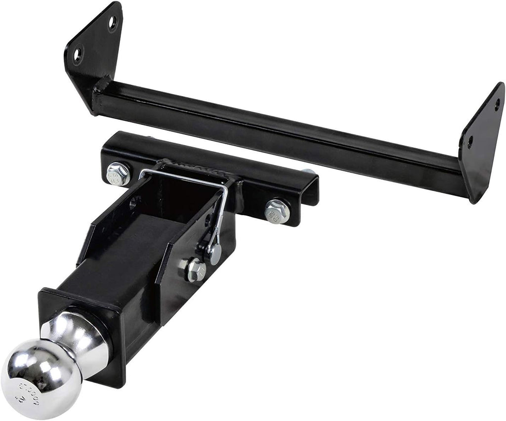 2" Inch Trailer Ball Mount Tow Hitch Heavy Duty Steel Chrome Drop-in Safety D-Pin Max Weight Capacity 5,000LBS P4921