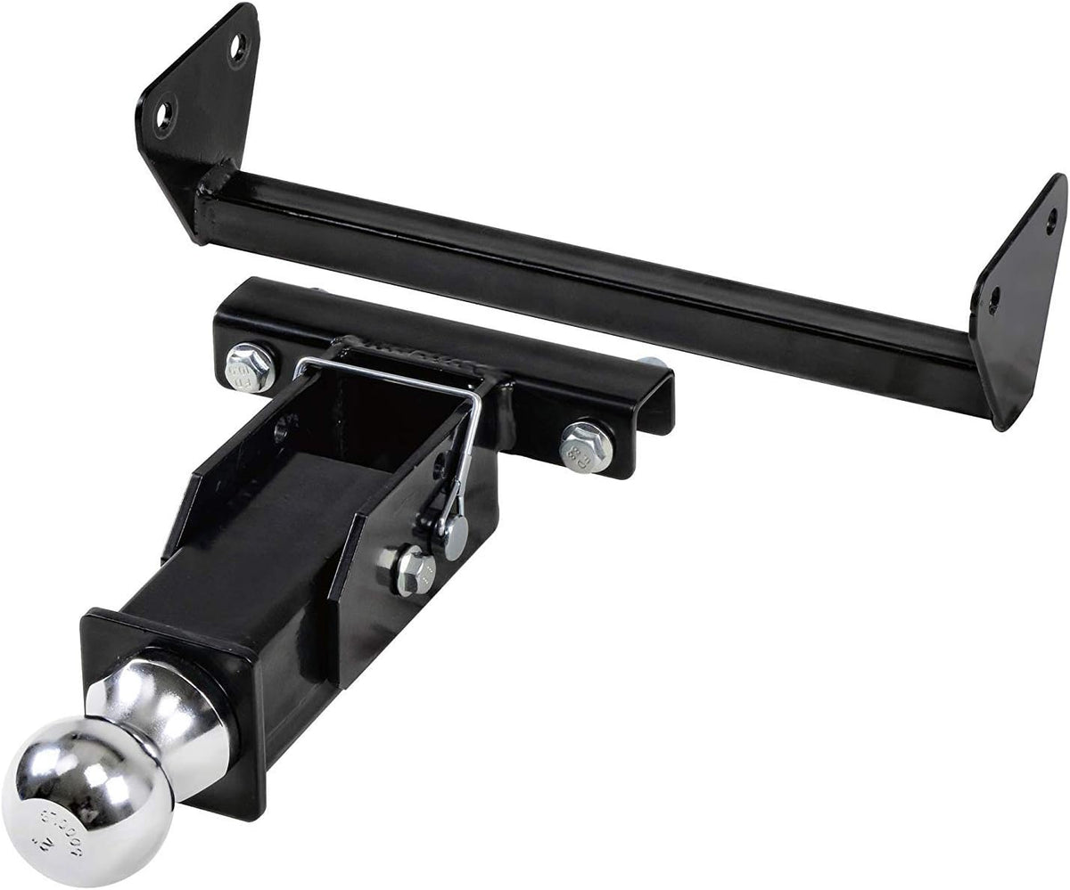 2" Inch Trailer Ball Mount Tow Hitch Heavy Duty Steel Chrome Drop-in Safety D-Pin Max Weight Capacity 5,000LBS P4921