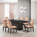 7-Piece Wood Dining Room Set Table & 6 Chairs U60987