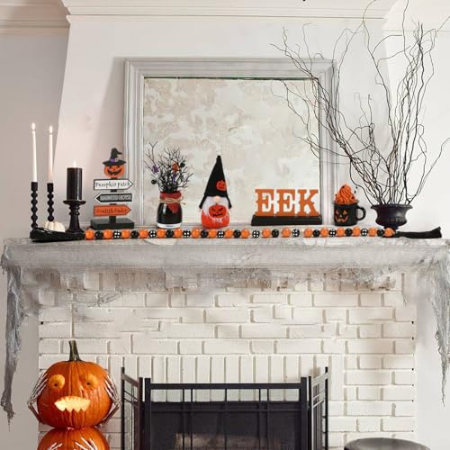 Halloween Decorations and Wooden Two Tiered Tray Stand M165601