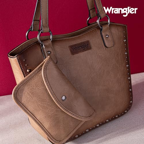 Retro Studded Western Hobo Handbag And Wallet Set H65636