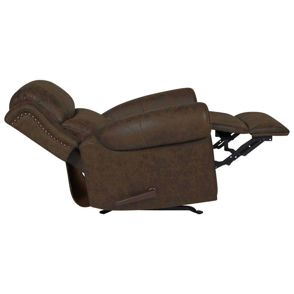 Brown Faux Leather Rocker Recliner X3500