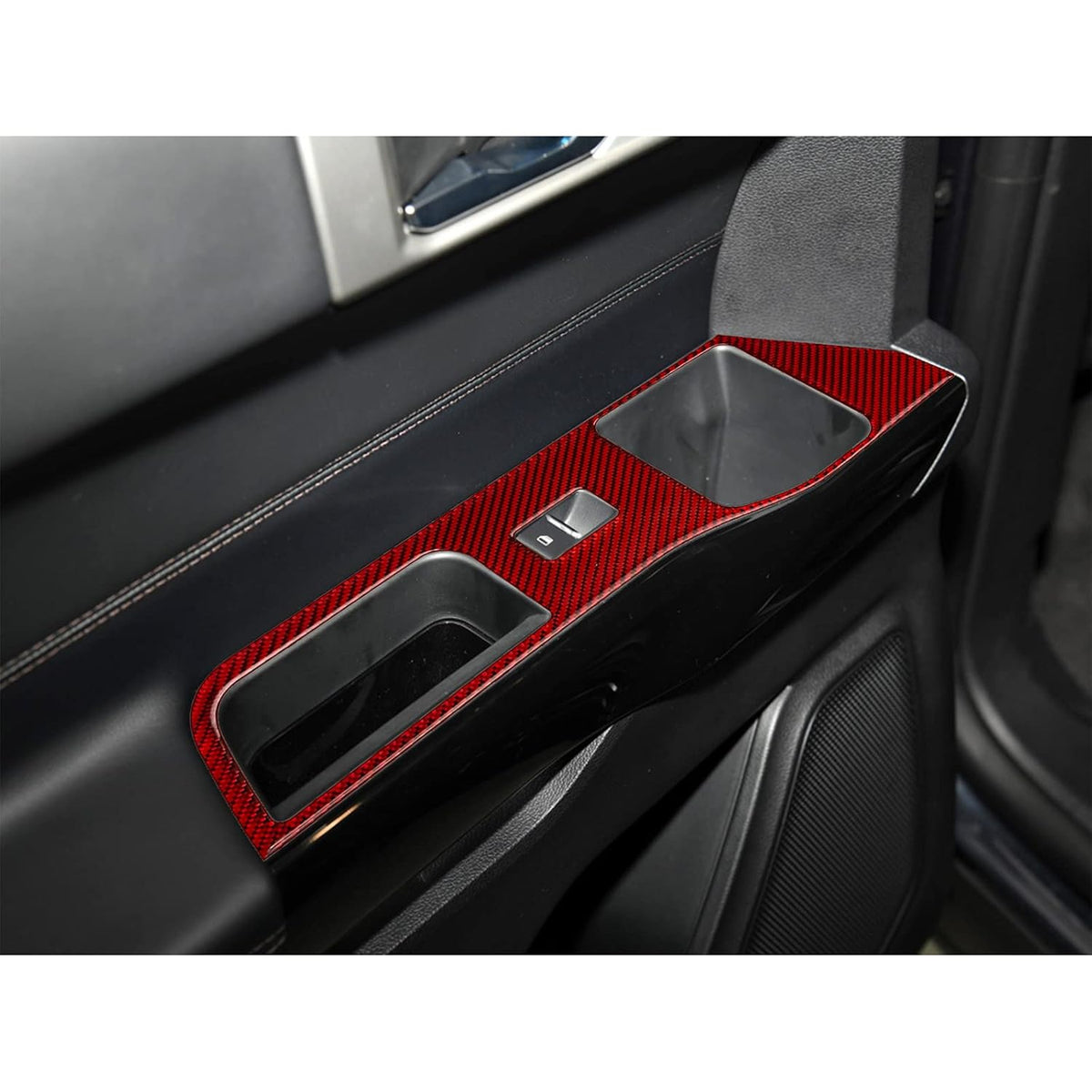 Carbon Fiber Window Lift Switch Panel Cover Trim Pack of 2 B382011