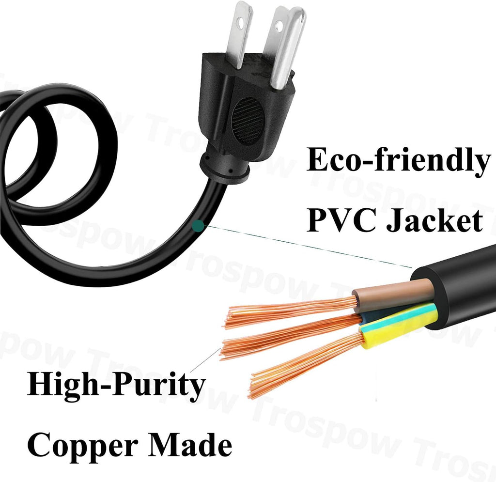 3 prong 8.2ft AC Power Cord Cable B41381