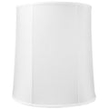 14"x16"x17" Tall Drum Lampshade with White Shantung Fabric I6986