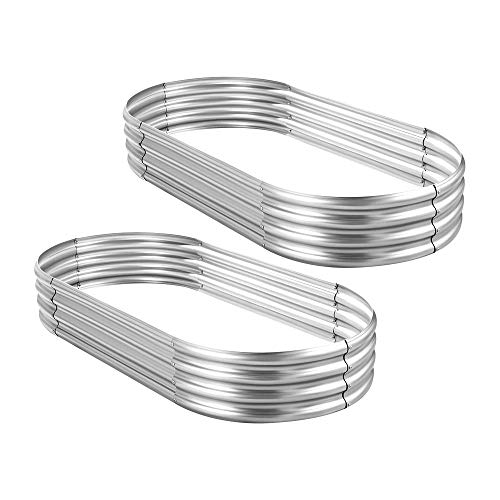 2Pcs Galvanized Raised Garden Bed Kit U8824