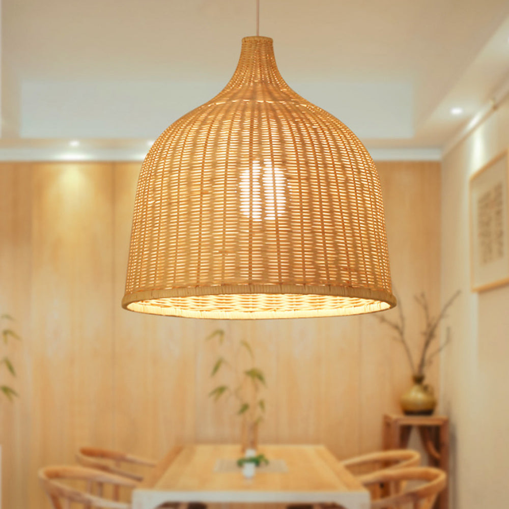 Bamboo Rattan Hanging Lamp Shade 17.72" Y92890