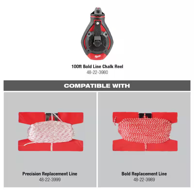 100 ft. Chalk Reel Kit with Red Chalk O411086