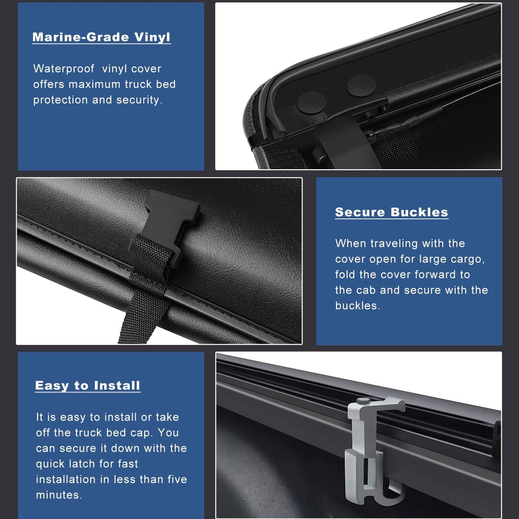 6.5FT Roll Up Tonneau Truck Bed Cover U484678