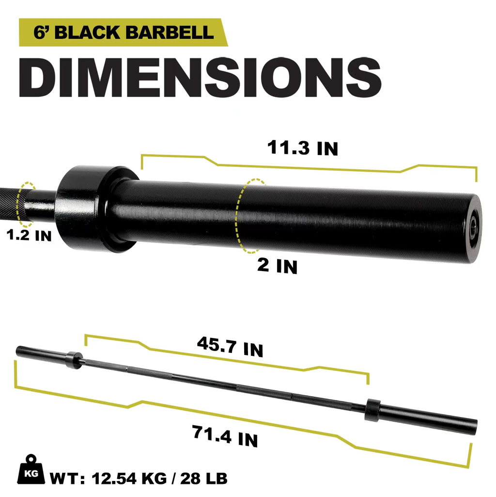 2-Inch Olympic Barbell Weight Bar 7ft 700-Pound Capacity F523349