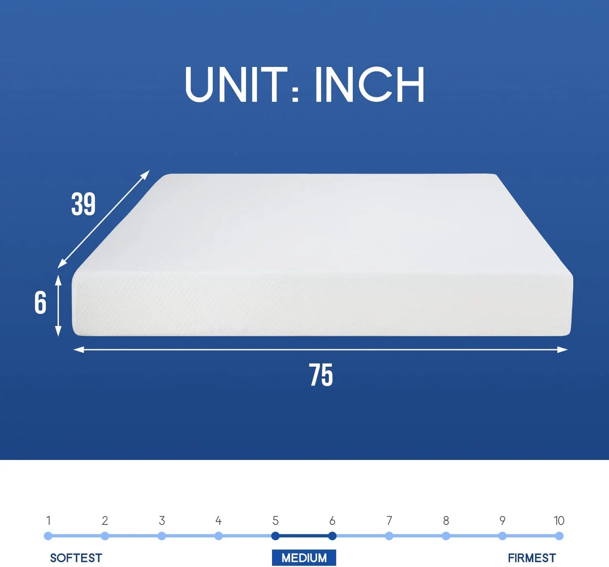 Twin 6 Inch Gel Memory Foam Mattress O226